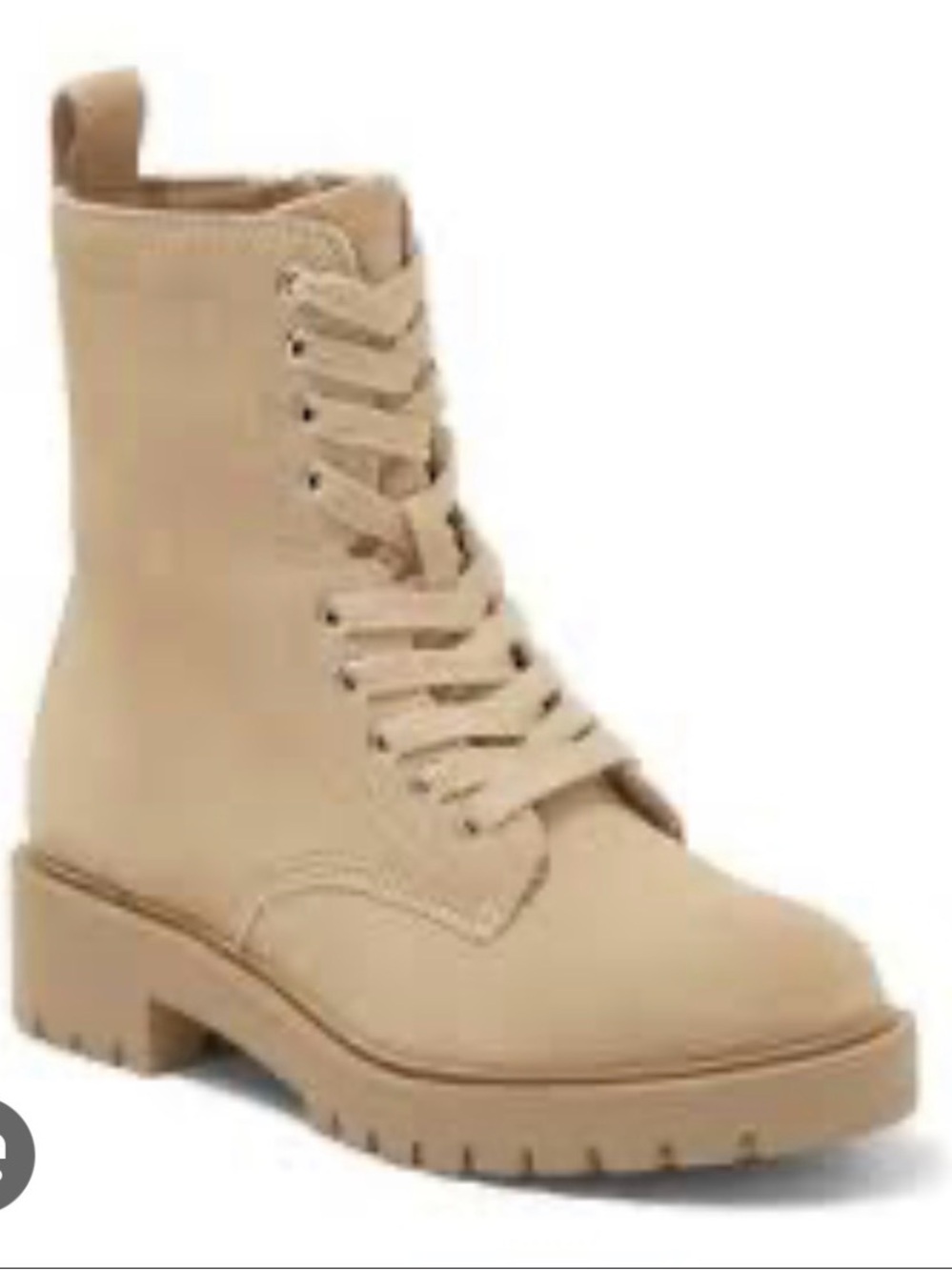 🤎 NEW Steve Madden Checker Taupe Suede Combat Boots – Size 7.5